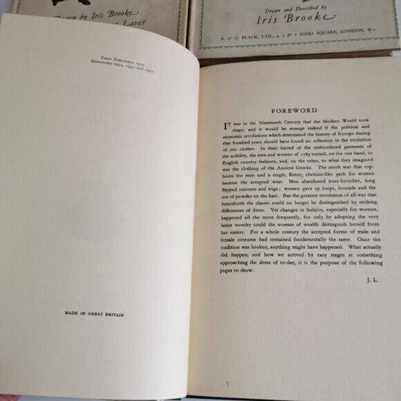 Set of 4 English Costumes in History Books Vintage 1950s Play Designers Fashion - Picture 6 of 8